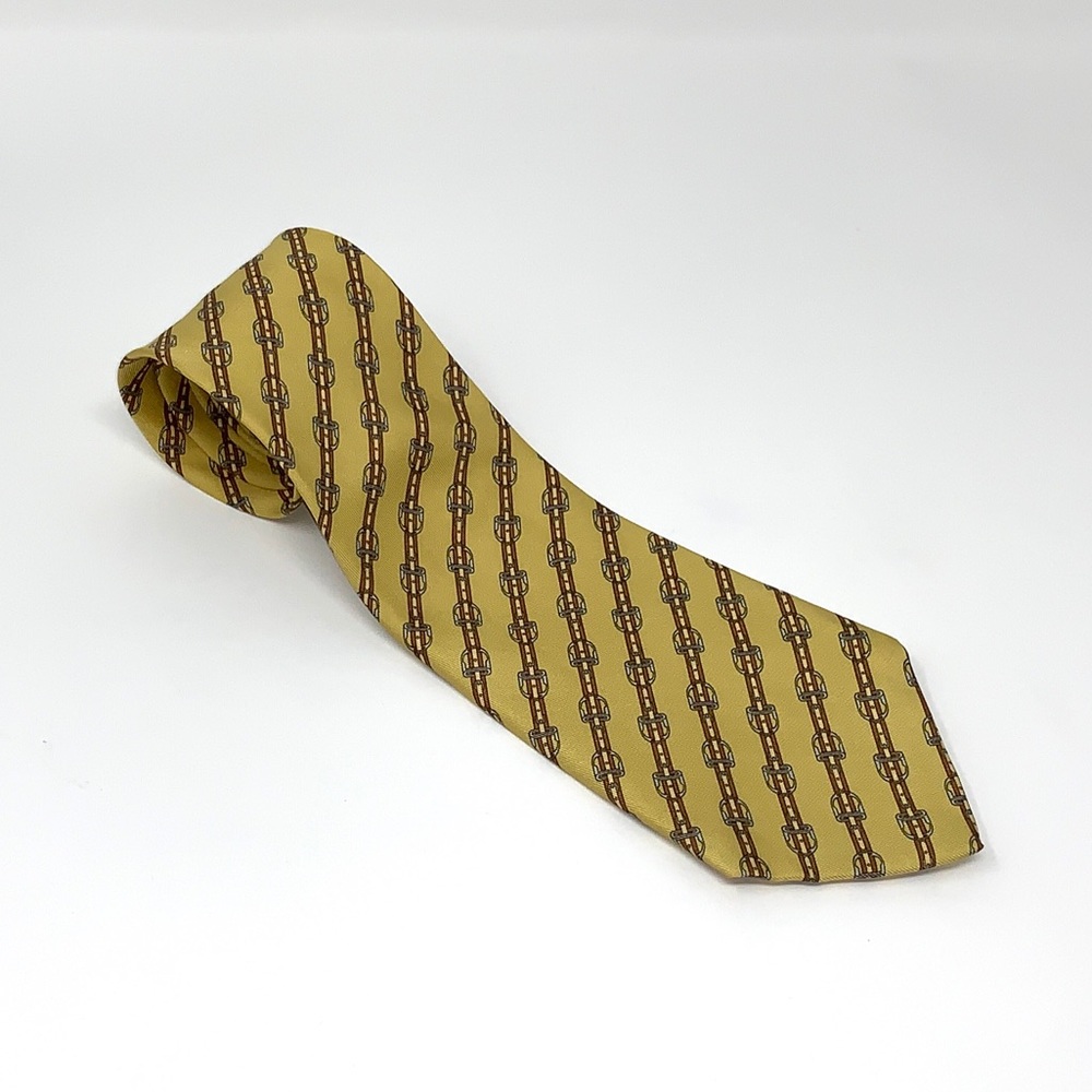 Hermès Yellow Silk Tie